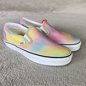 Vans Aura Shift Tie Dye Slip On Sneaker Skate Shoes Women 6 Pink Canvas NEW